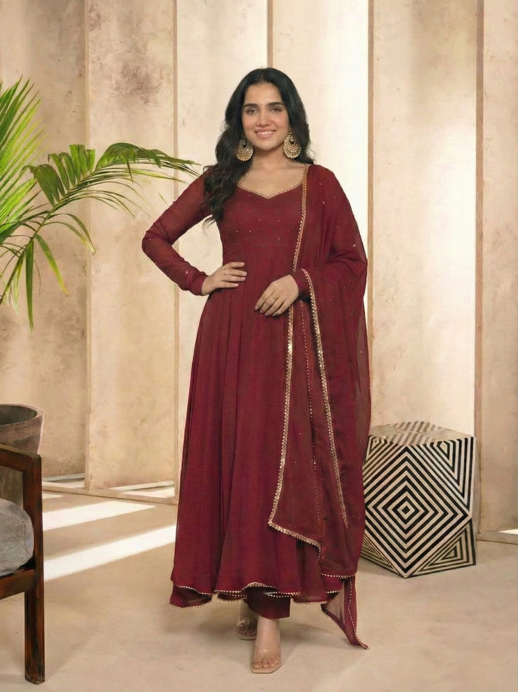 Mukesh Anarkali Suit Set